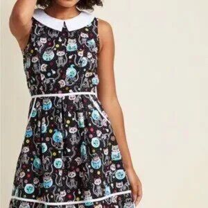 Modcloth Sugar Skull Kitty Dress
